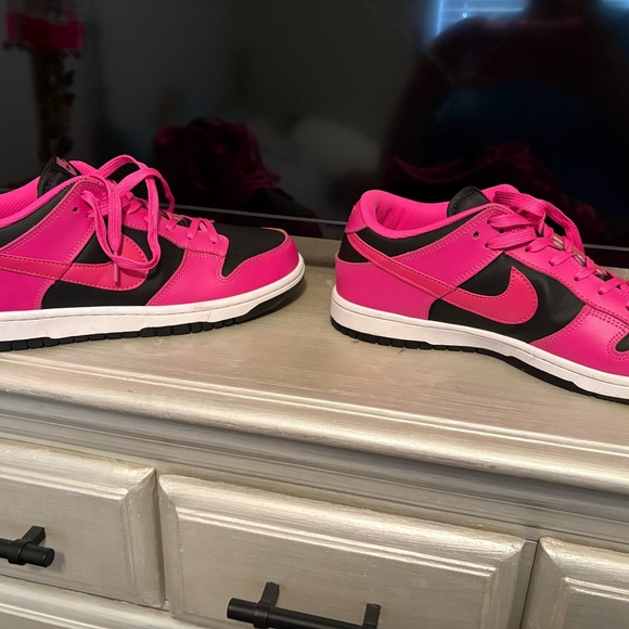 Nike Dunk Low Pink and Black Low-Top Sneakers - Picture 2 of 4